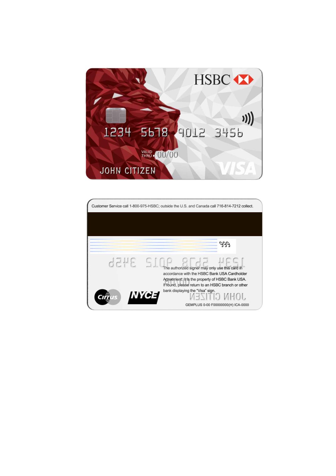 USA HSBC Visa Credit Card